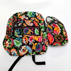 Vera Bradley Disney Parks Midnight Mickey Campus Backpack & Lunch Bunch Bag NWT